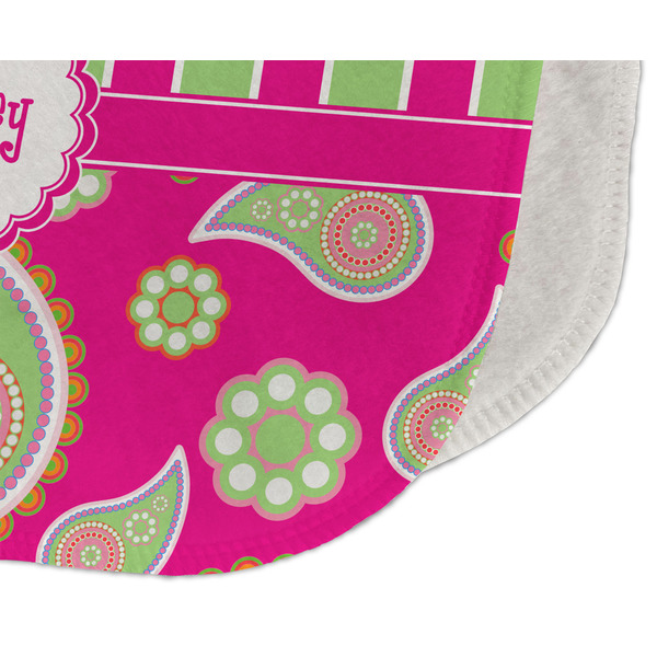 Pink & Green Paisley and Stripes Old Burp Detail