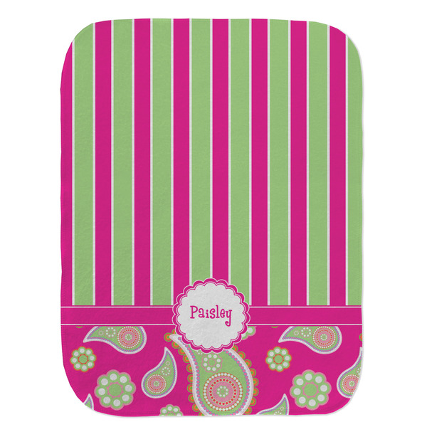 Pink & Green Paisley and Stripes Old Burp Flat