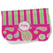 Pink & Green Paisley and Stripes Burp Cloth - Fleece w/ Name or Text