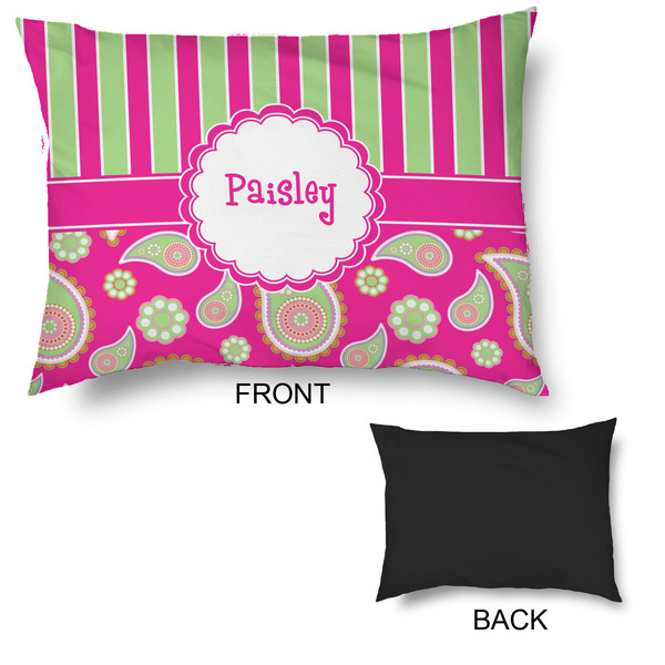 Pink & Green Paisley and Stripes Outdoor Dog Beds - Large - APPROVAL