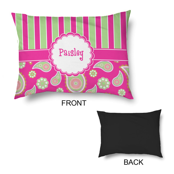 Pink & Green Paisley and Stripes Outdoor Dog Beds - Medium - APPROVAL