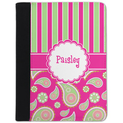 Pink & Green Paisley and Stripes Padfolio Clipboard - Small (Personalized)