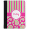 Pink & Green Paisley and Stripes Padfolio Clipboards - Small - FRONT