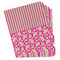 Pink & Green Paisley and Stripes Page Dividers - Set of 5 - Main/Front