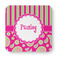 Pink & Green Paisley and Stripes Paper Coasters - Approval