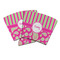 Pink & Green Paisley and Stripes Party Cup Sleeves - PARENT MAIN