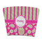 Pink & Green Paisley and Stripes Party Cup Sleeve - without bottom (Personalized)
