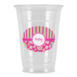 Pink & Green Paisley and Stripes Party Cups - 16oz (Personalized)