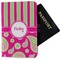 Pink & Green Paisley and Stripes Passport Holder - Main
