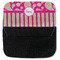 Pink & Green Paisley and Stripes Pencil Case - Back Open