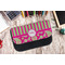Pink & Green Paisley and Stripes Pencil Case - Lifestyle 1
