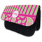 Pink & Green Paisley and Stripes Pencil Case - MAIN (standing)