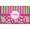 Pink & Green Paisley and Stripes Door Mat - 60"x36" (Personalized)
