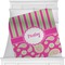 Pink & Green Paisley and Stripes Minky Blanket - 40"x30" - Double Sided (Personalized)