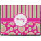 Pink & Green Paisley and Stripes Personalized Door Mat - 24x18 (APPROVAL)