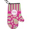 Pink & Green Paisley and Stripes Personalized Oven Mitts