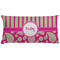 Pink & Green Paisley and Stripes Personalized Pillow Case