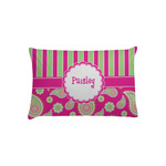 Pink & Green Paisley and Stripes Pillow Case - Toddler (Personalized)