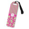 Pink & Green Paisley and Stripes Plastic Bookmarks - Front