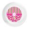 Pink & Green Paisley and Stripes Plastic Party Dinner Plates - Approval