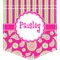 Pink & Green Paisley and Stripes Iron On Faux Pocket (Personalized)