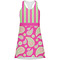 Pink & Green Paisley and Stripes Racerback Dress - Front