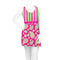 Pink & Green Paisley and Stripes Racerback Dress - On Model - Front