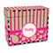 Pink & Green Paisley and Stripes Wood Recipe Box - Full Color Print (Personalized)