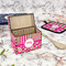 Pink & Green Paisley and Stripes Recipe Box - Full Color - In Context