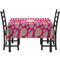 Pink & Green Paisley and Stripes Rectangular Tablecloths - Side View
