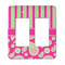 Pink & Green Paisley and Stripes Rocker Light Switch Covers - Double - MAIN
