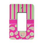 Pink & Green Paisley and Stripes Rocker Style Light Switch Cover