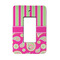 Pink & Green Paisley and Stripes Rocker Style Light Switch Cover - Single Switch