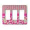 Pink & Green Paisley and Stripes Rocker Style Light Switch Cover - Three Switch