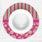 Pink & Green Paisley and Stripes Round Linen Placemats - LIFESTYLE (single)