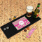 Pink & Green Paisley and Stripes Rubber Bar Mat - IN CONTEXT