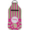 Pink & Green Paisley and Stripes Sanitizer Holder Keychain - Large (Front)