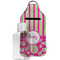 Pink & Green Paisley and Stripes Sanitizer Holder Keychain - Large with Case