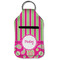 Pink & Green Paisley and Stripes Sanitizer Holder Keychain - Small (Front Flat)