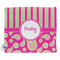 Pink & Green Paisley and Stripes Security Blanket (Personalized)