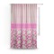 Pink & Green Paisley and Stripes Sheer Curtain With Window and Rod