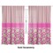 Pink & Green Paisley and Stripes Sheer Curtains
