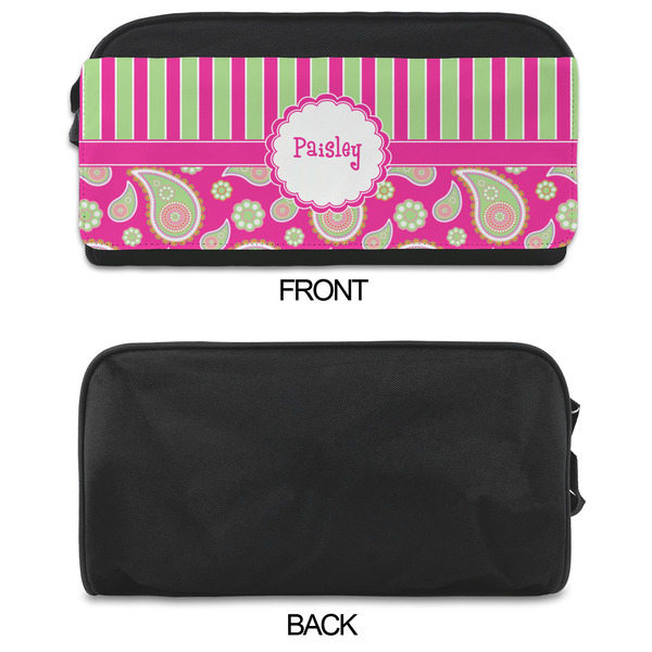 Pink & Green Paisley and Stripes Shoe Bags - APPROVAL