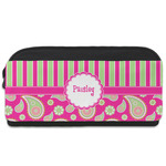 Pink & Green Paisley and Stripes Shoe Bag (Personalized)