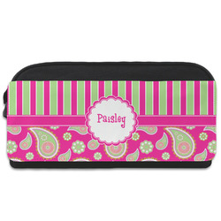 Pink & Green Paisley and Stripes Shoe Bag (Personalized)