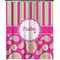 Pink & Green Paisley and Stripes Shower Curtain 70x90