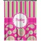 Pink & Green Paisley and Stripes Extra Long Shower Curtain - 70"x84" (Personalized)