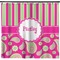Pink & Green Paisley and Stripes Shower Curtain (Personalized)