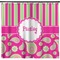 Pink & Green Paisley and Stripes Shower Curtain (Personalized) (Non-Approval)
