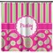 Pink & Green Paisley and Stripes Shower Curtain - Custom Size (Personalized)